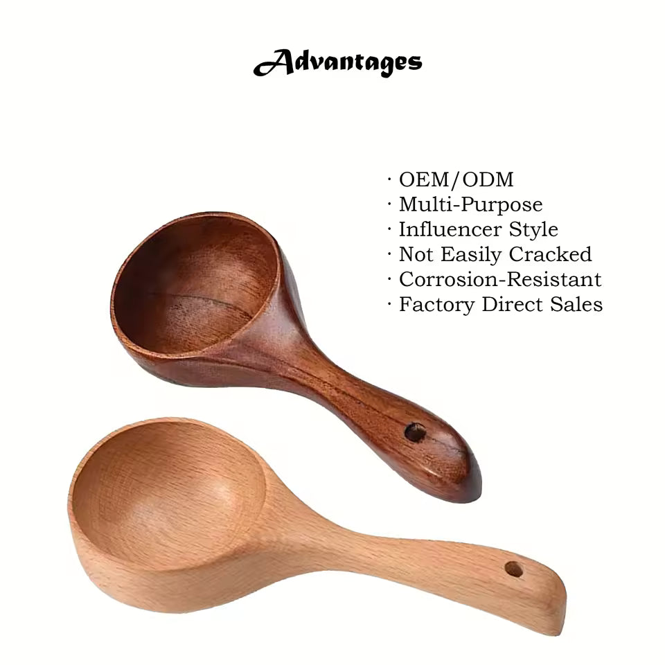 Extra-large Wooden Spoon Noodle Ramen Wooden Spoons Creative Wooden Soup Spoon For Meal