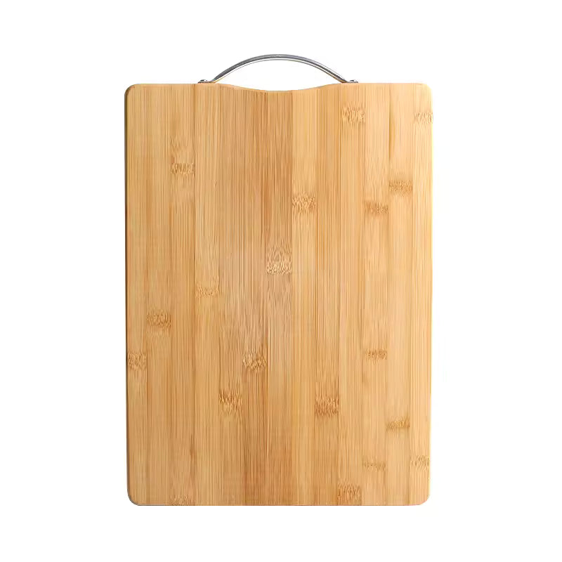 Household Disposable Bamboo Cutting Board 1.8cm Thick Square Double-Sided Aluminum Handle Dishwasher Safe Kneading Chopping TP